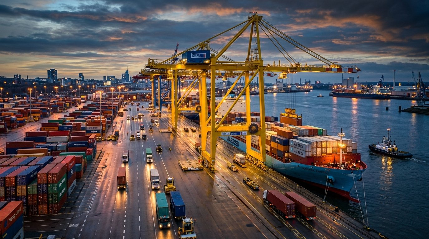 Port operations and shipping container terminals